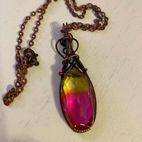 New hand wired in copper necklace - Picture 2 of 2